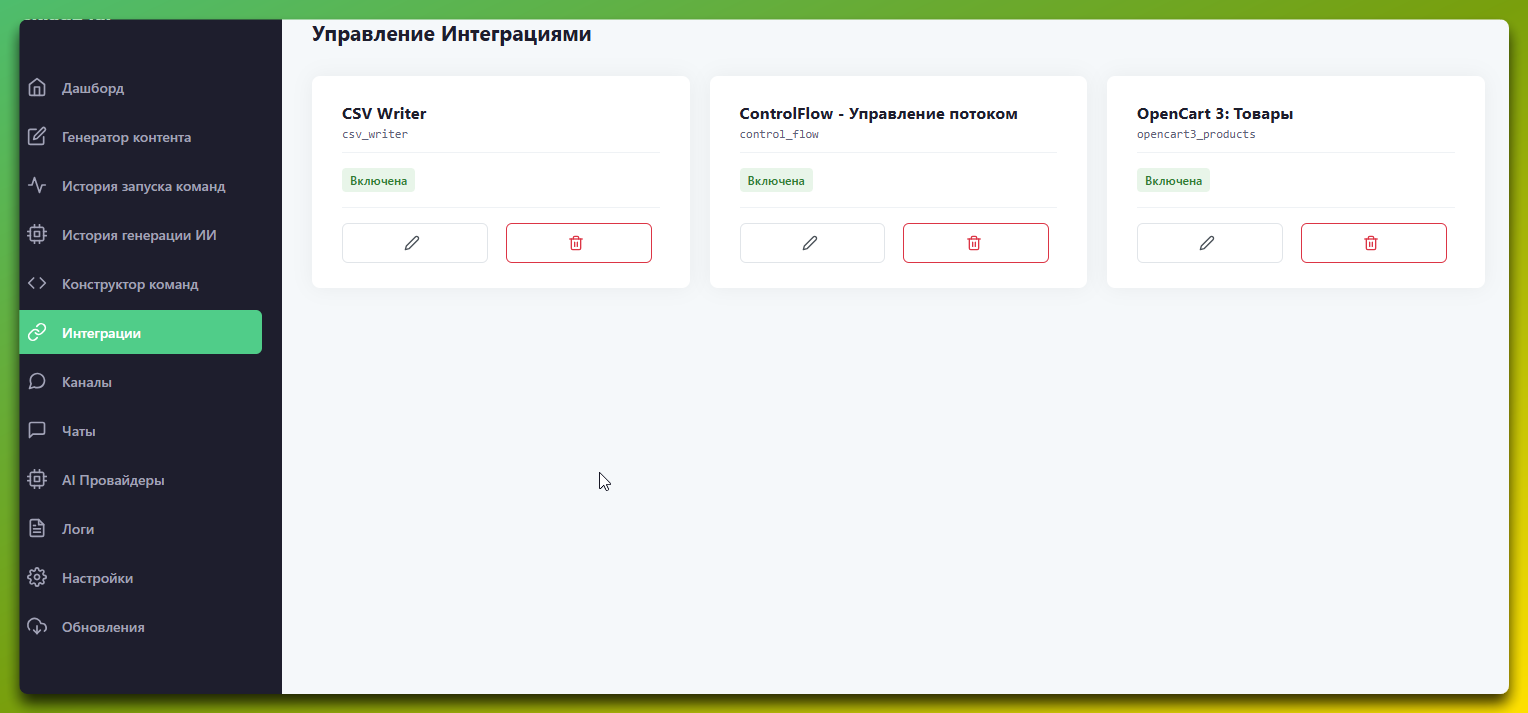 Интеграции